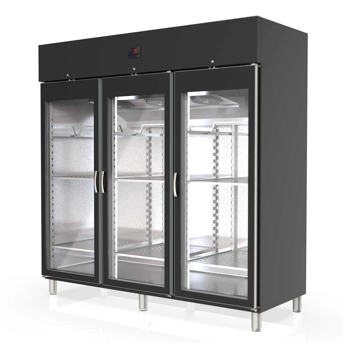 Vaiotec TOPLINE Reifeschrank Dry-Ager Schwarz, 2197 Liter, 450kg Fleisch, B: 2055 mm