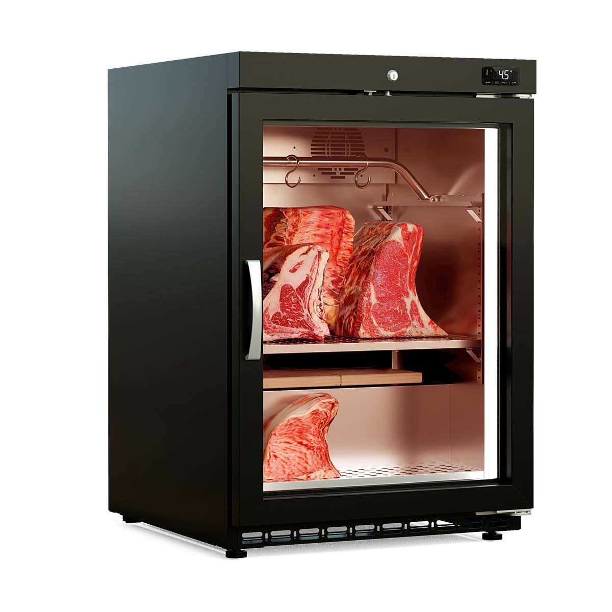 Vaiotec TOPLINE Reifeschrank Dry-Ager Schwarz, 120 Liter, 20 kg Fleisch, B: 600 mm