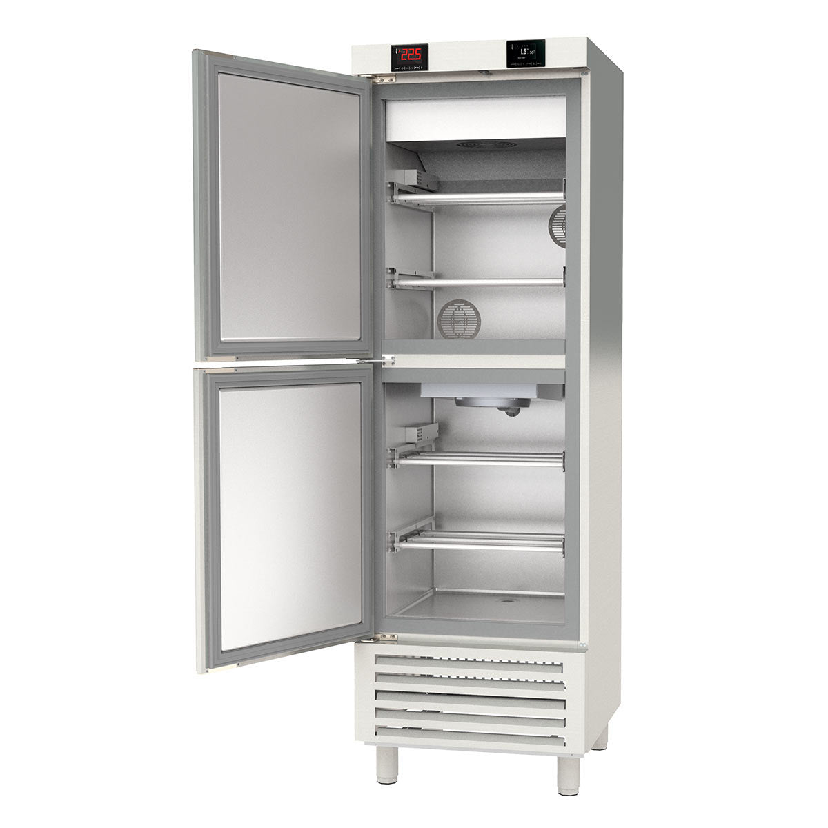 Vaiotec TOPLINE Reifeschrank Dry-Ager 2 Zonen, Edelstahl, Abtropfen und Trocknen, 245 + 245 Liter, B: 680 mm