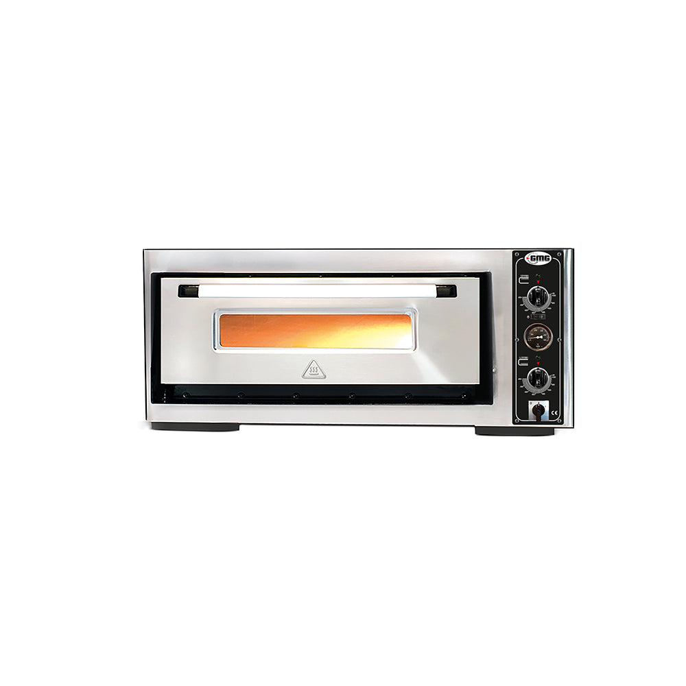 GMG - Pizzaofen PF6262 E mit Thermometer elektrisch - 4x Ø30cm | 5 kW | 400V - Edelstahl 1 Backkammer