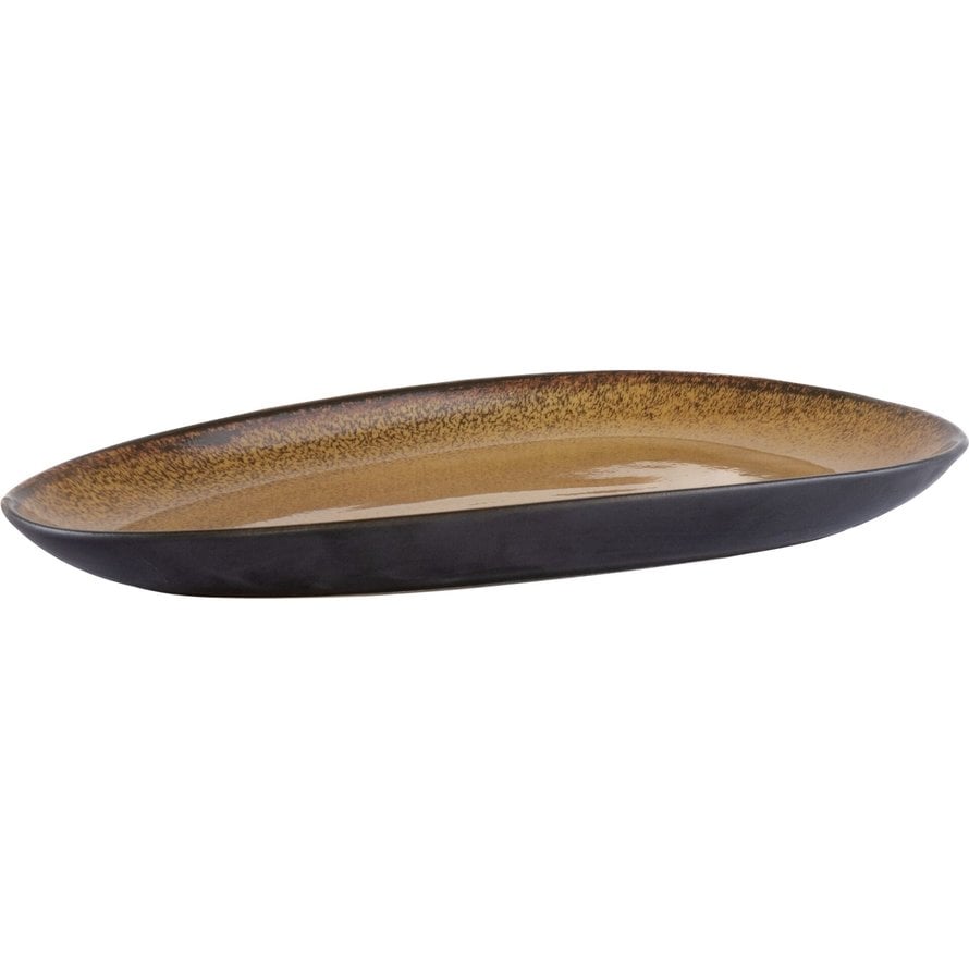 cent 2 x Porzellanserie "Spices" Curry Platte oval 38,5x20,5